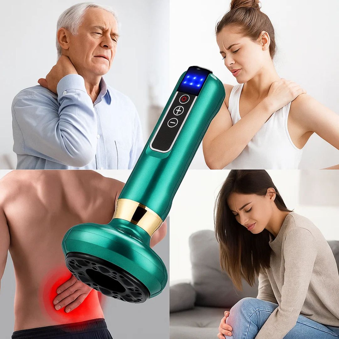 TheraPulse | Electric Cupping Massager – Vacuum Gua Sha, Heat Therapy & Adjustable Suction for Pain Relief & Lymphatic Drainage Bowlift