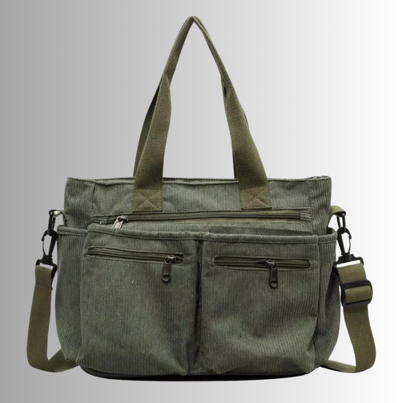 BowLift | Urban Cord Tote Stylish Corduroy Shoulder Bag – Spacious, Lightweight & Functional Everyday Tote