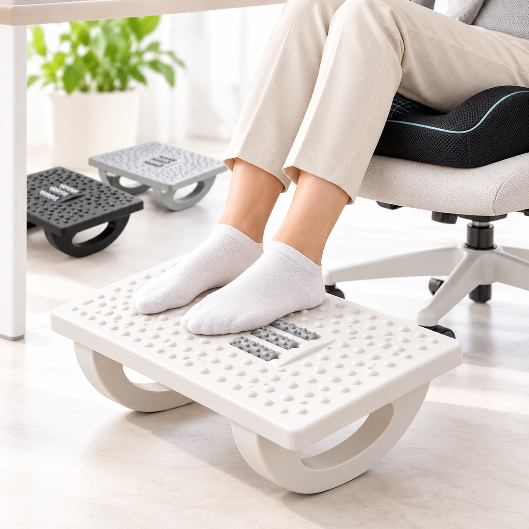 Rocker Balance Board Trainer with Textured Non-Slip Foot Platform Bowlift