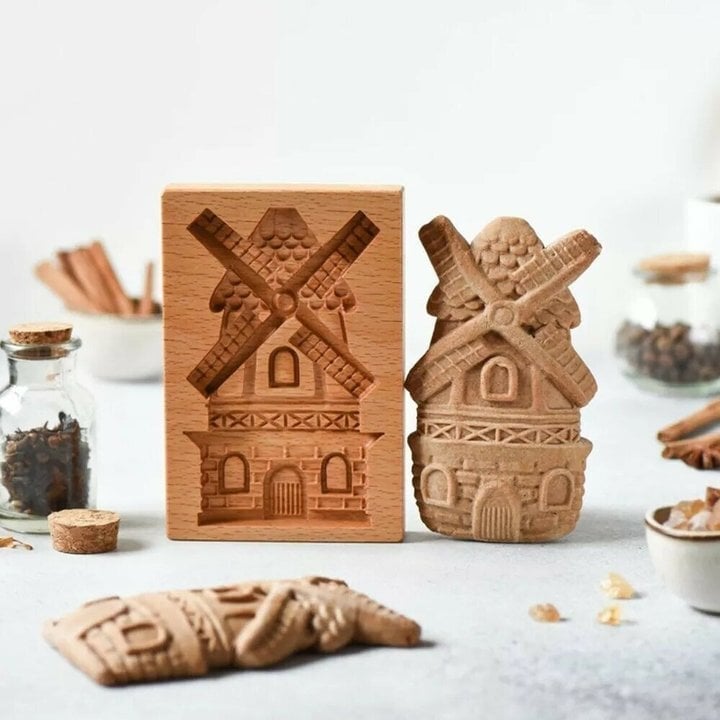 BowLift | Wooden Cookie Mold Set | Engraved Pastry Stamps | Gingerbread & Biscuit Press
