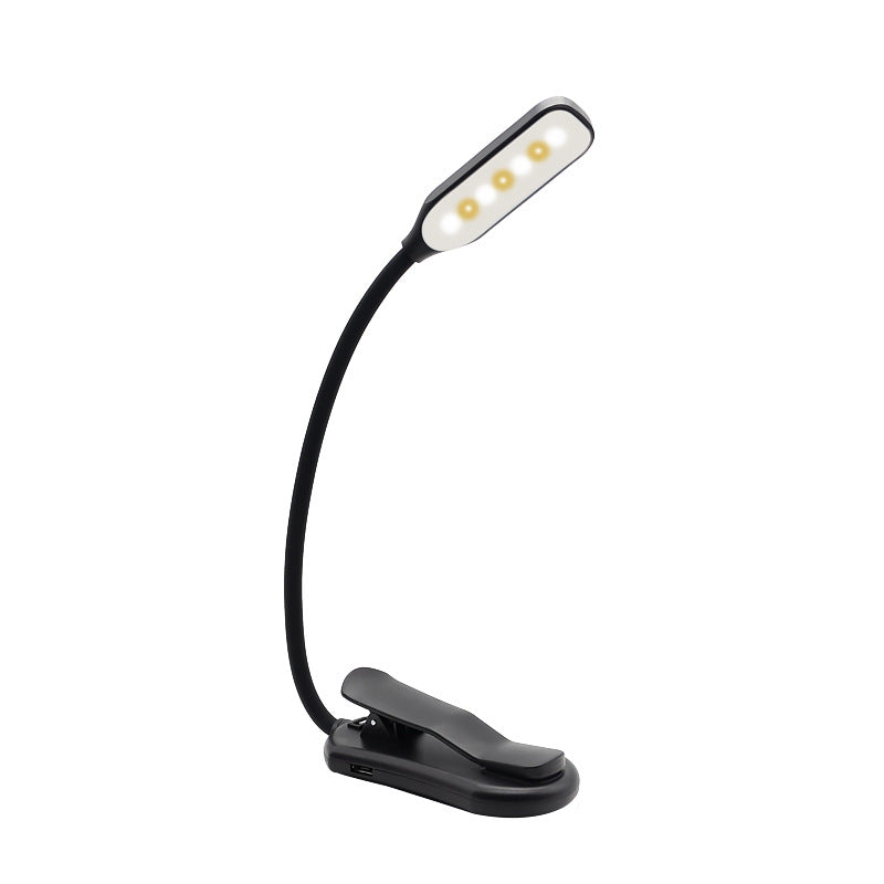 Portable LED clip light with USB charging