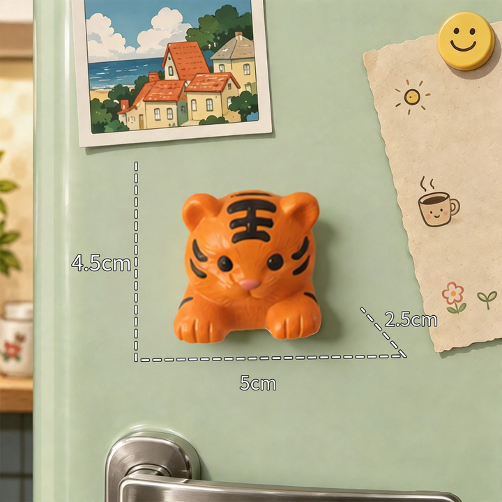 3D-Wildlife-Magnets made of resin, cartoon style