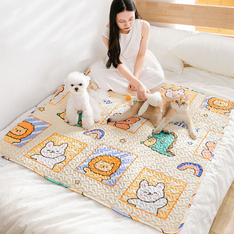 Non-slip pet mat made of cotton