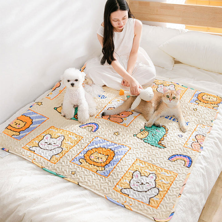 Non-slip pet mat made of cotton
