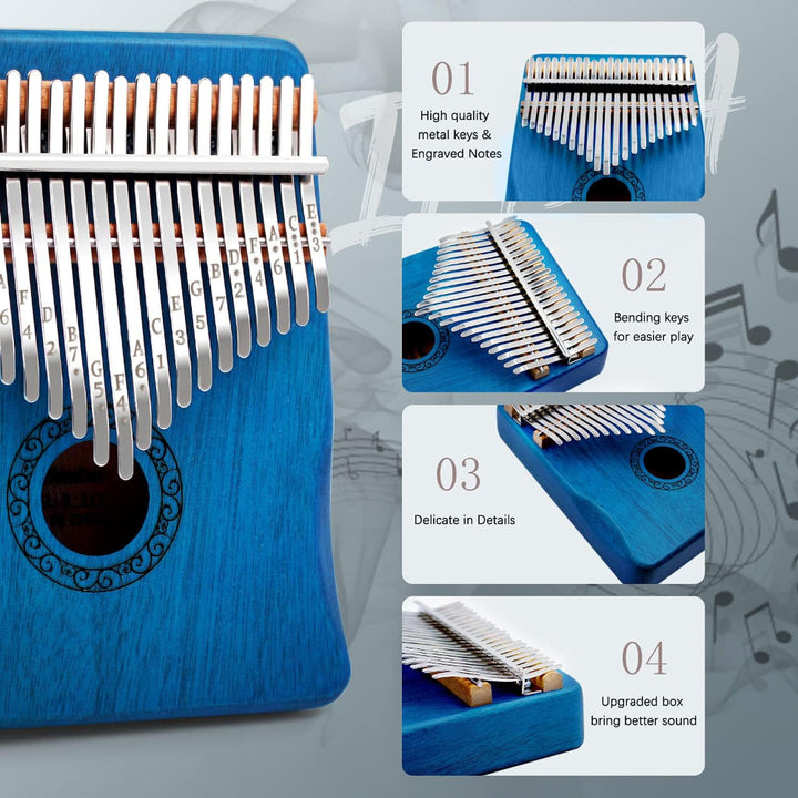 BowLift | 17-Key Kalimba Thumb Piano Portable Wood Finger Piano Instrument