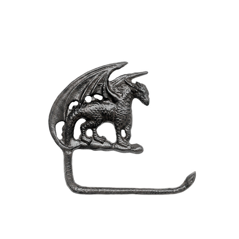 Cast Iron Towel Holder Dragon Shape, Classic