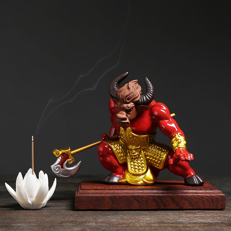 Artistic Warrior Figurine Incense Holder