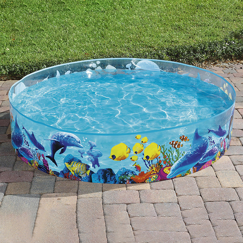 Women's Inflatable Children's Pool with Maritime Underwater Design Bowlift