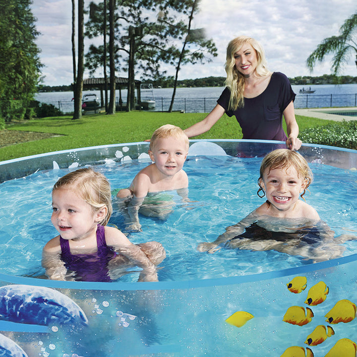 Women's Inflatable Children's Pool with Maritime Underwater Design Bowlift