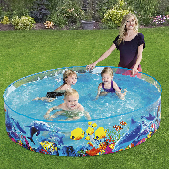 Women's Inflatable Children's Pool with Maritime Underwater Design Bowlift