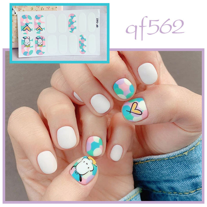 Artificial nail art with smileys and hearts Bowlift