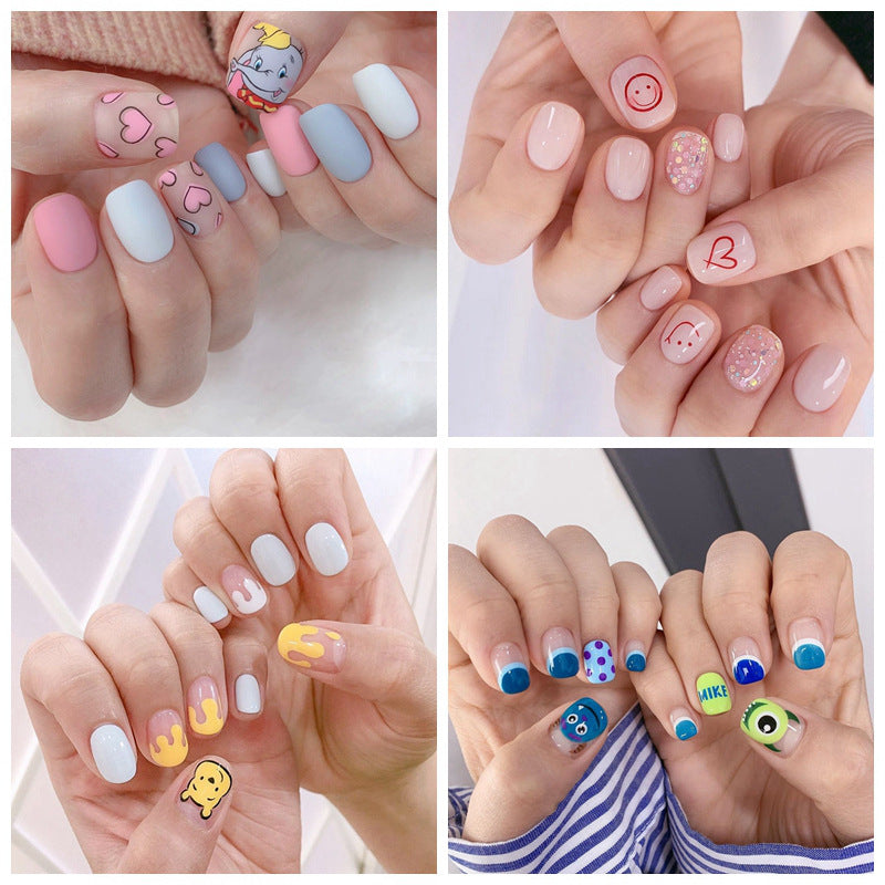 Artificial nail art with smileys and hearts Bowlift