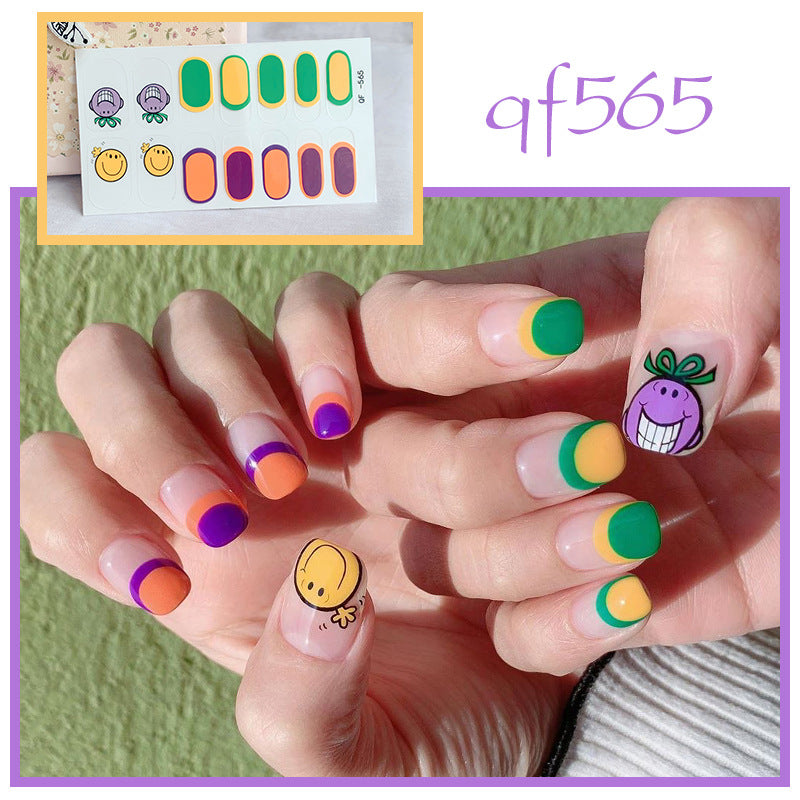 Artificial nail art with smileys and hearts Bowlift