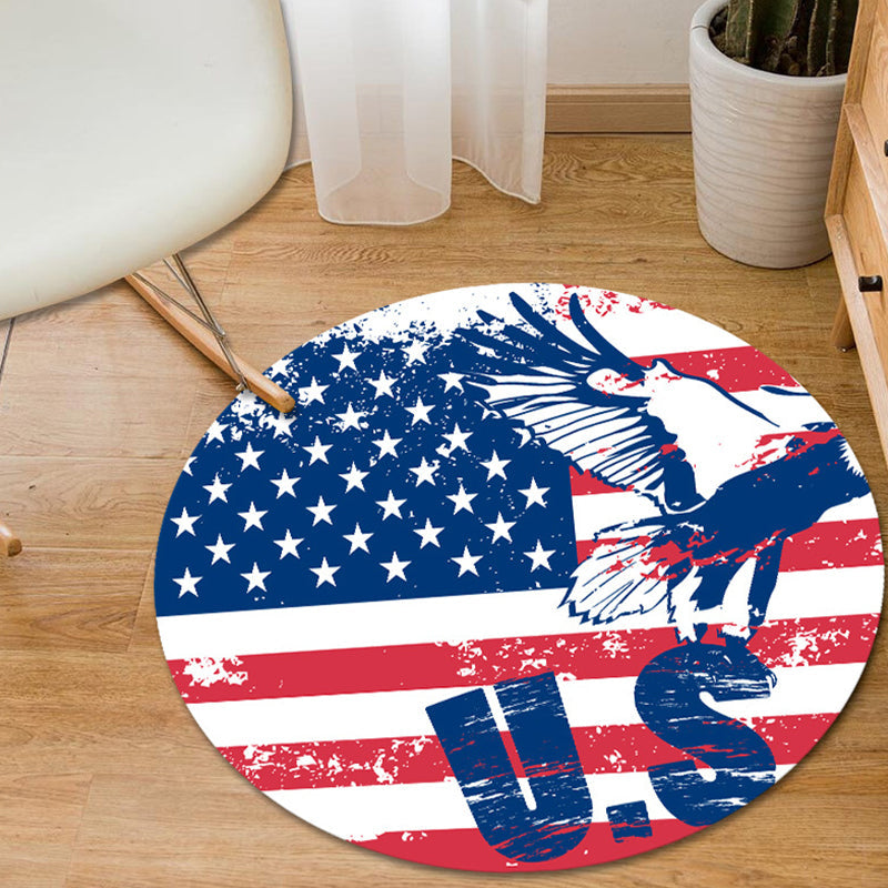 Modern rug for the living room in black and orange graphics national flag print rug polyester pet-friendly area rug | Bowlift