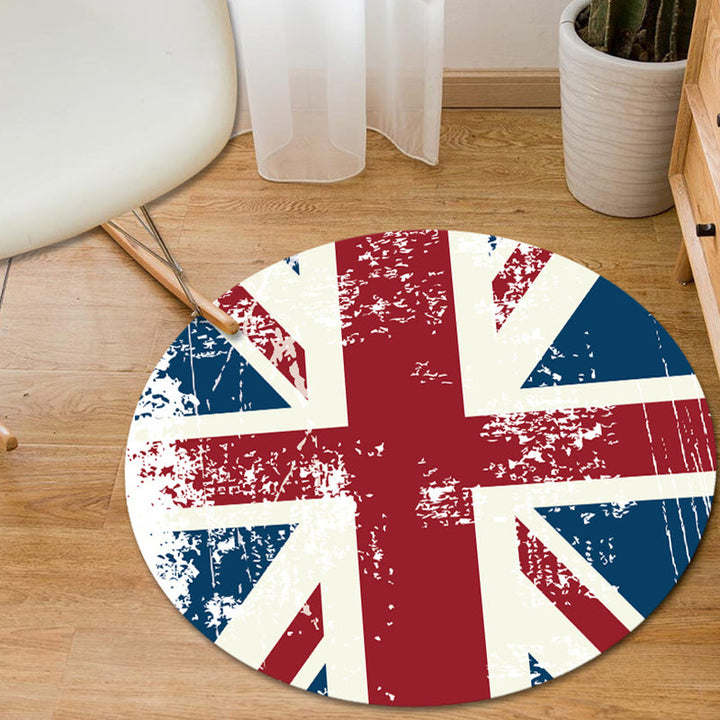 Modern rug for the living room in black and orange graphics national flag print rug polyester pet-friendly area rug | Bowlift