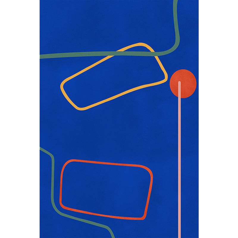BowLift | Nordic Modernism Carpet Blue and Yellow Abstract Carpet Pet Friendly Non-slip Rug for Bedroom