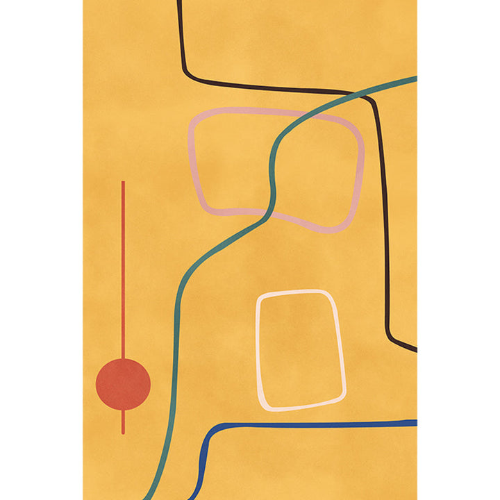 BowLift | Nordic Modernism Carpet Blue and Yellow Abstract Carpet Pet Friendly Non-slip Rug for Bedroom