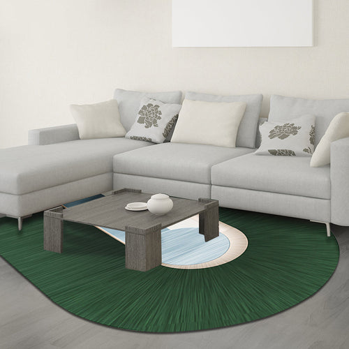 BowLift | Green Bedroom Carpet New Arrival Color Block Pattern Carpet Polyester Pet-Friendly Washable Carpet