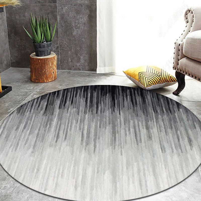 Gray modern carpet polyester striped ombre pattern carpet non-slip backing pet-friendly carpet for the living room | Bowlift