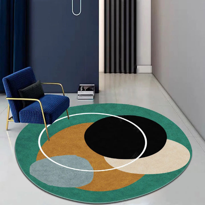 Unique Nordic Rug Color Block Rug Washable Pet Friendly Non-Slip Back Washable Rug for the Living Room | Bowlift