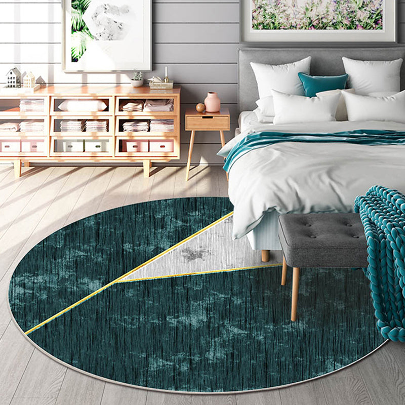 Novelty Concentrated Circles Pattern Carpet Multicolor Polyester Carpet Pet-Friendly Washable Carpet for Living Room | Bowlift