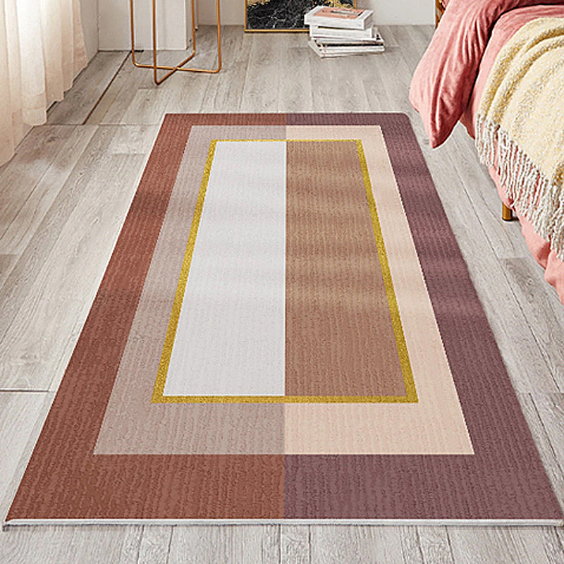 Stylish modern rug multicolored striped carpet washable pet-friendly non-slip rug for the bedroom | Bowlift