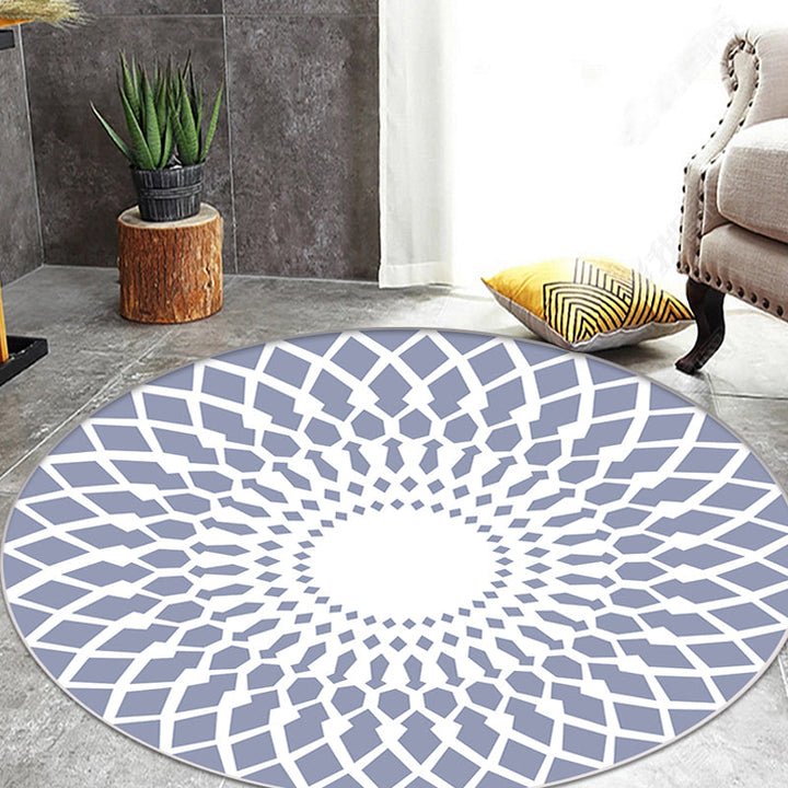 Modernist Living Room Rug Geometric Pattern Rug Polyester Washable Non-Slip Pet-Friendly Area Rug | Bowlift