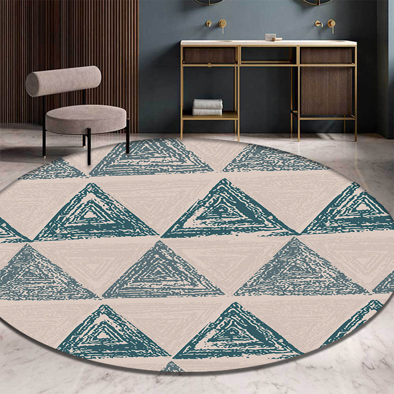 Modernist Living Room Rug Geometric Pattern Rug Polyester Washable Non-Slip Pet-Friendly Area Rug | Bowlift