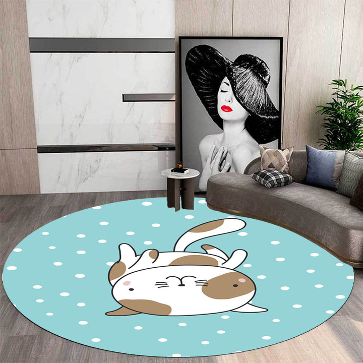 BowLift | Green and Blue Children's Carpet Polyester Animal and Fish Pattern Carpet Pet Friendly Washable Non-Slip Backing Carpet for Decoration