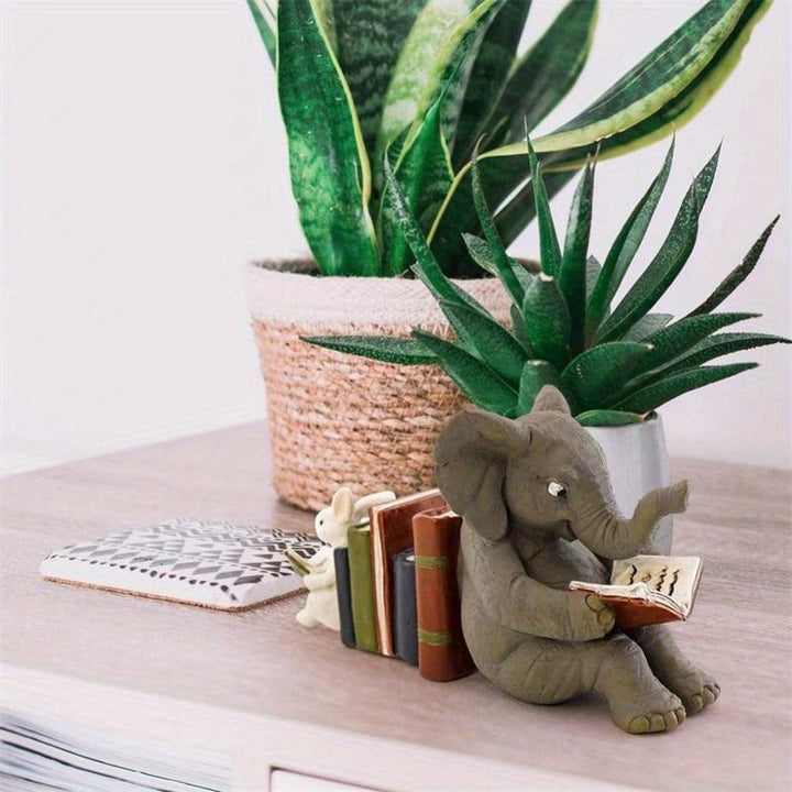 Charming - Playful Elephant and Rabbit Bookends Bowlift