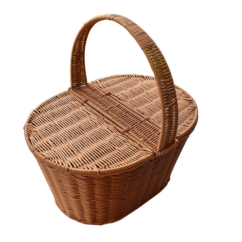 Handwoven Decorative Picnic Basket Bowlift