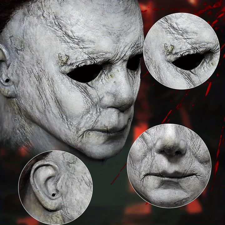 BowLift | Men’s Realistic Scary Halloween Mask Set | Horror Prop Knife