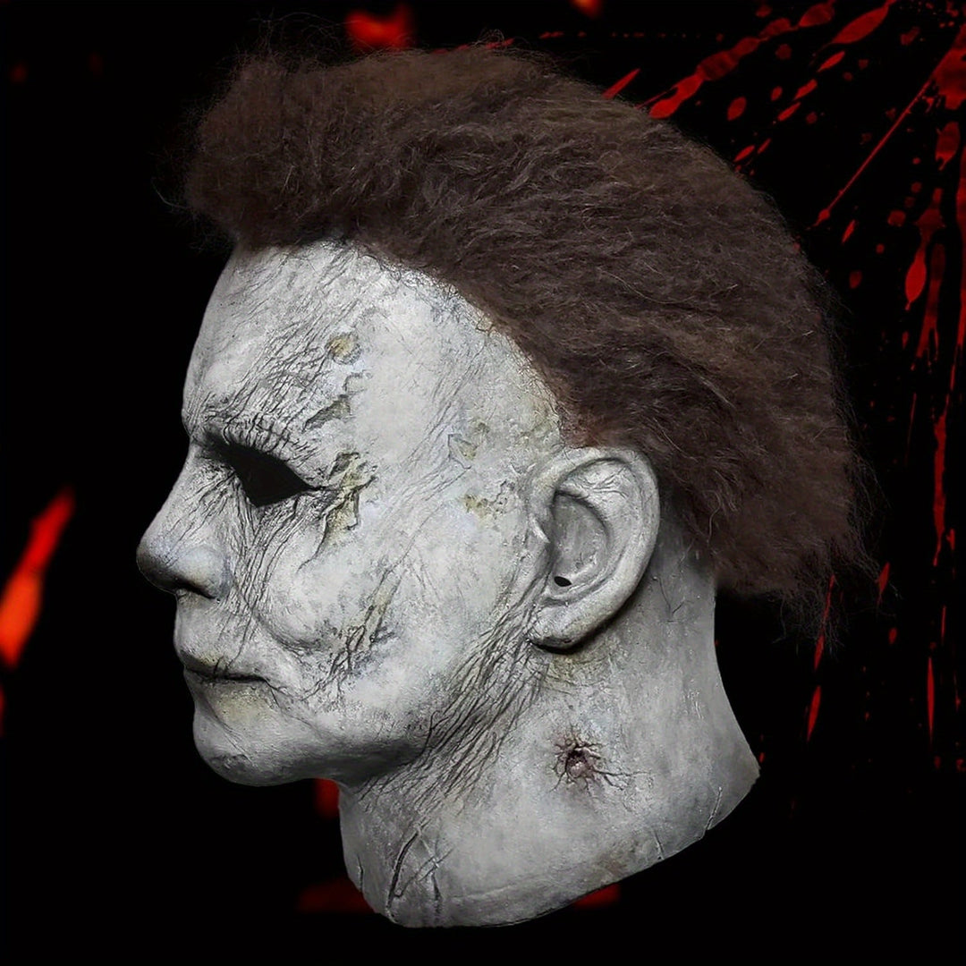BowLift | Men’s Realistic Scary Halloween Mask Set | Horror Prop Knife