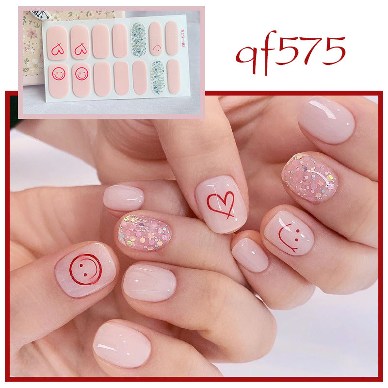 Artificial nail art with smileys and hearts Bowlift