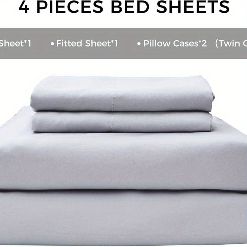 4-Piece Soft Cooling Queen Size Sheets: 14" Deep Pocket, Luxury Hotel-Grade, Shrinkage and Fade Resistant, Easy Care Bed Sheet Set | Bowlift