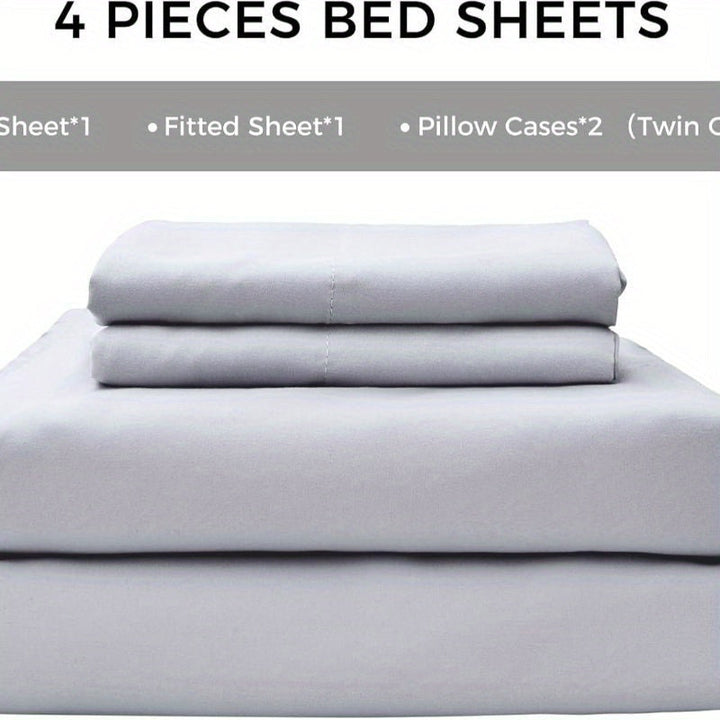4-Piece Soft Cooling Queen Size Sheets: 14" Deep Pocket, Luxury Hotel-Grade, Shrinkage and Fade Resistant, Easy Care Bed Sheet Set | Bowlift