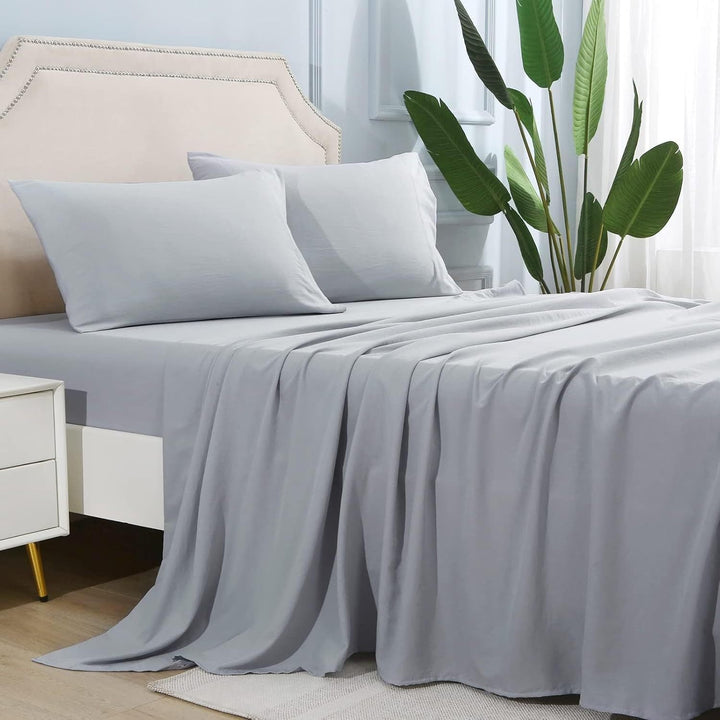 4-Piece Soft Cooling Queen Size Sheets: 14" Deep Pocket, Luxury Hotel-Grade, Shrinkage and Fade Resistant, Easy Care Bed Sheet Set | Bowlift