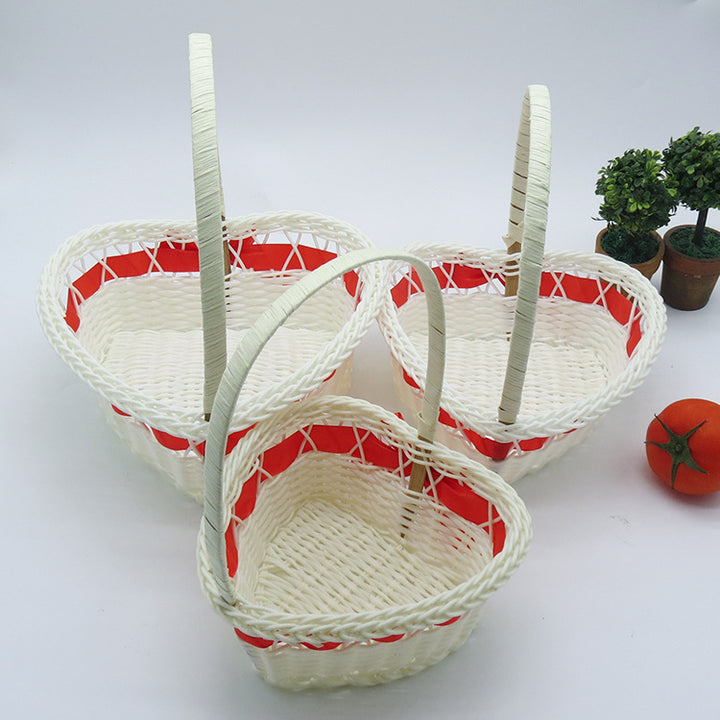 Women's Heart Shape Decorative Basket Bowlift