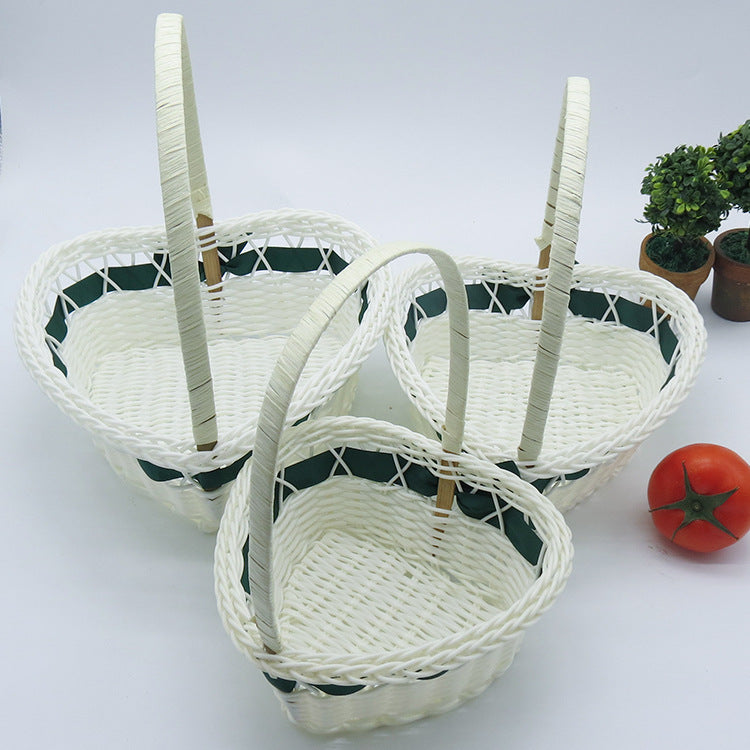 Women's Heart Shape Decorative Basket Bowlift