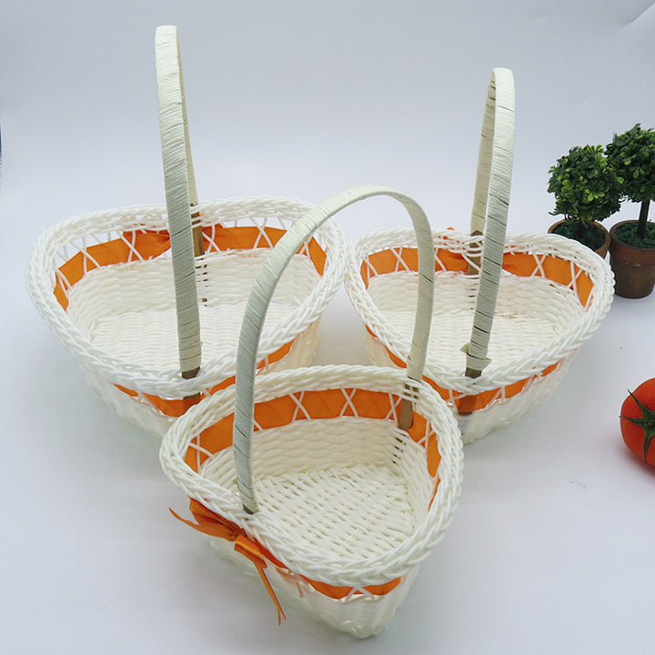 Women's Heart Shape Decorative Basket Bowlift