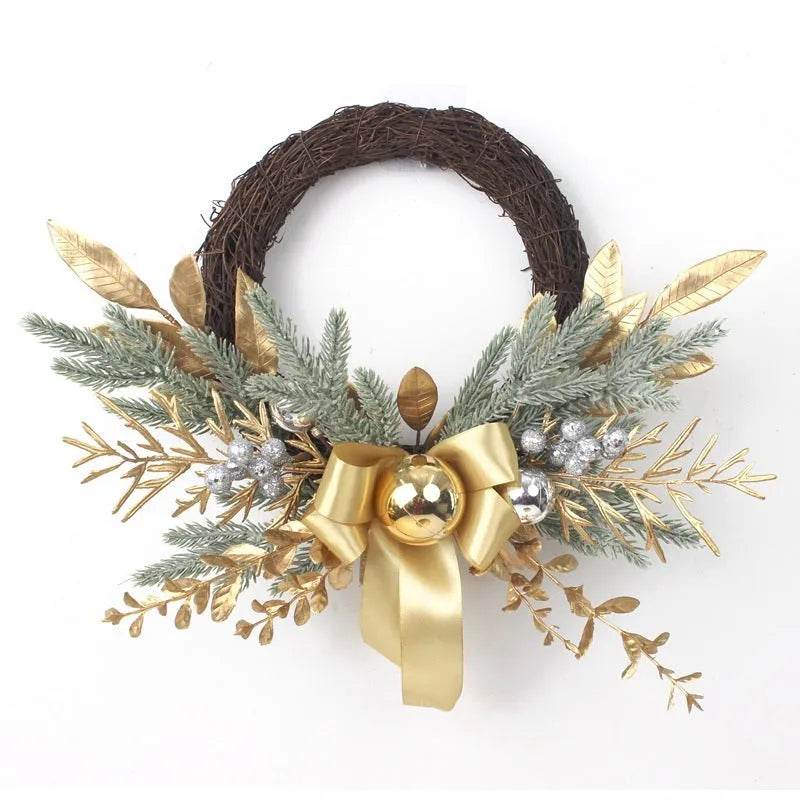 BowLift | Golden Christmas Plastic Wire Garland Rattan Decorations