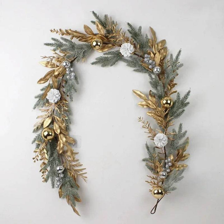BowLift | Golden Christmas Plastic Wire Garland Rattan Decorations
