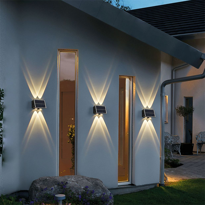 BowLift | Lumiora Modern Solar-LED Wall Lamp for Outdoors | Rectangular Design | IP56 Waterproof | Different Sizes & Light Intensities