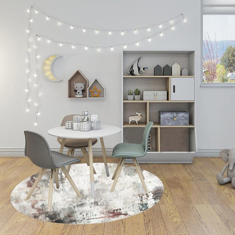 Funky Abstract Rug Multicolor Contemporary Rug Polyester Pet-Friendly Non-Slip Back Washable Rug for the Living Room | Bowlift