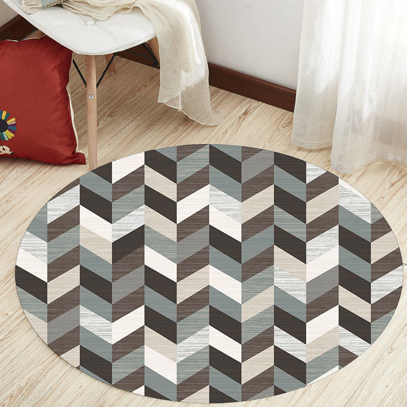 Unique geometric patterned rug Multi-colored modern rug Polyester washable pet-friendly non-slip rug for the home office | Bowlift