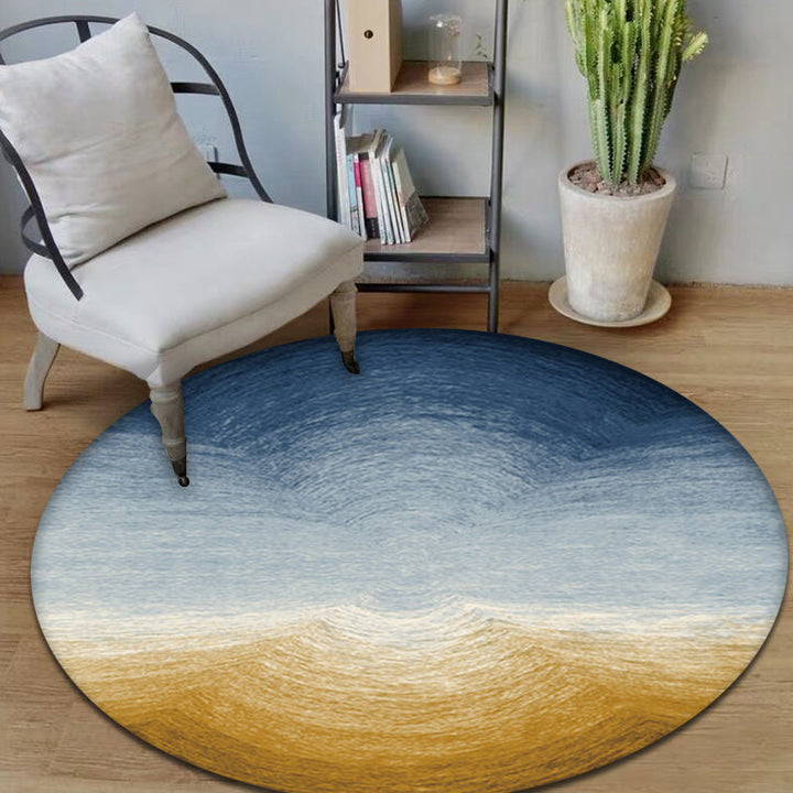 Blue and Yellow Nordic Carpet Synthetics Ombre Pattern Carpet Pet Friendly Machine Washable Non-Slip Back Carpet for Decoration | Bowlift