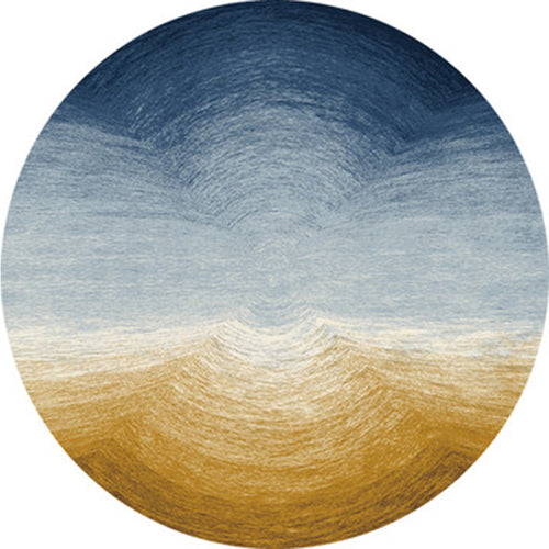 Blue and Yellow Nordic Carpet Synthetics Ombre Pattern Carpet Pet Friendly Machine Washable Non-Slip Back Carpet for Decoration | Bowlift