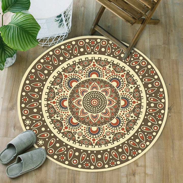 Moroccan Floral Pattern Rug Multicolor Synthetic Rug Washable Pet-Friendly Non-Slip Rug for the Bedroom | Bowlift