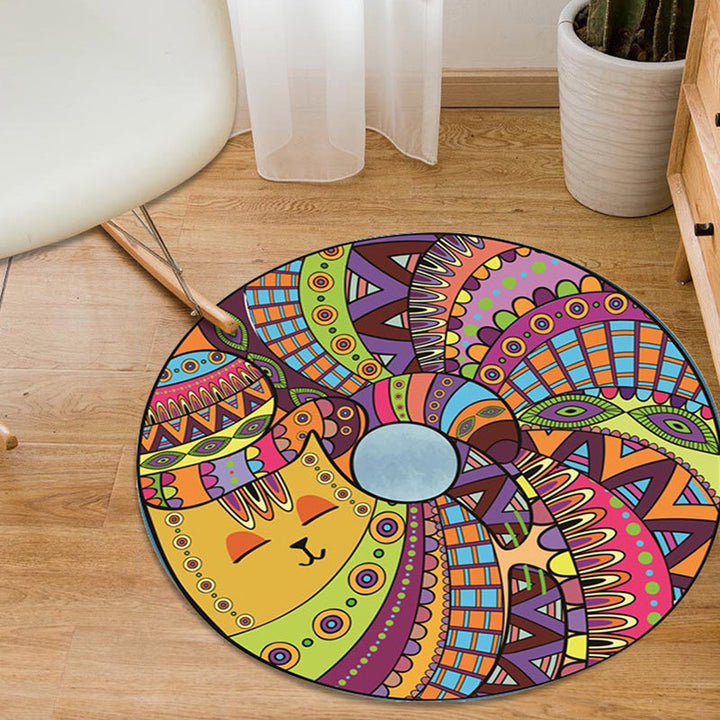 BowLift | Colorful Cartoon Animal Pattern Carpet with Fish Multicolor Children’s Carpet Polyester Washable Pet-Friendly Non-Slip Rug for Children’s Room