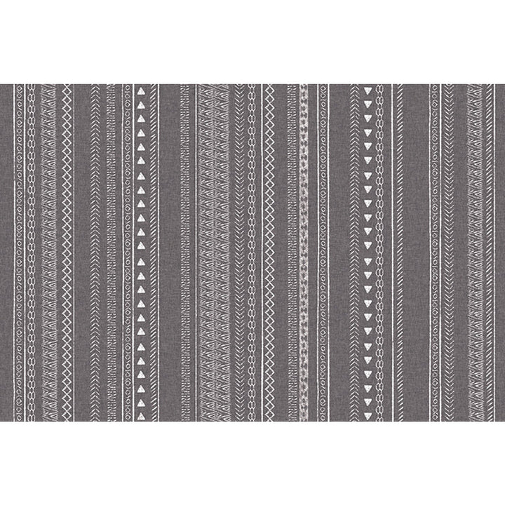 BowLift | Retro striped pattern rug gray polyester washable pet-friendly non-slip rug for living room